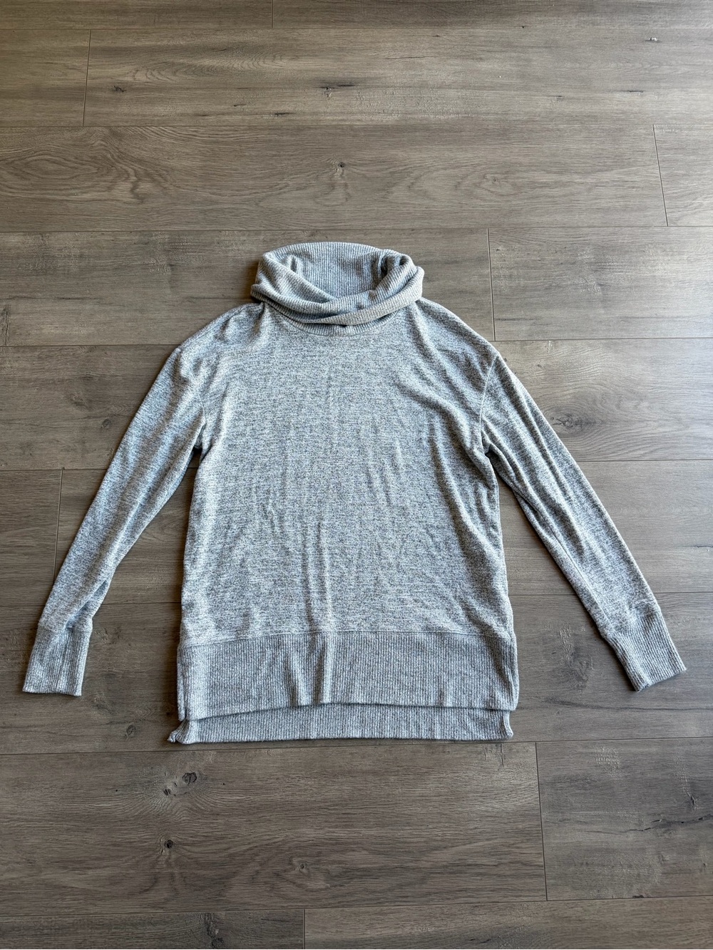 GAP lightweight cowl neck black/gray heathered sweater - size XS